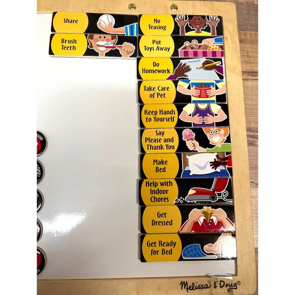 Melissa & Doug Magnetic Responsibility Chart With 89 Magnets Ages 3+ - Picture 3 of 8